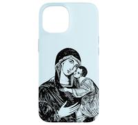Notre Sainte Mère Marie et Enfant Mater Amabilis Catholique Coque pour iPhone 15