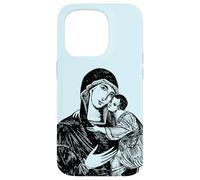Notre Sainte Mère Marie et Enfant Mater Amabilis Catholique Coque pour iPhone 15 Pro