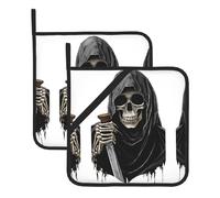 Notre tapis de casserole Grim-Reaper résistant à la chaleur est le compagnon parfait pour votre cuisine et votre table de salle à manger