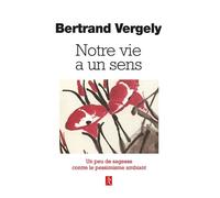 Notre vie a un sens - Un peu de sagesse contre le pessimisme ambiant - Bertrand Vergely - Du Relie Eds - broché - Essai