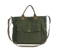 NOTRYA Canvas Crossbody Tote Shoulder Purse Bag for Women and Men, Multi-Pocket Canvas Shoulder Bags Large Capacity Handbag for Shopping Travel Work (S,Green)