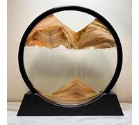 NOTRYA SheremArt Sand Ripple, Libiyi Sherem Art Sable, Décor d'image d'art de Sable en Mouvement 3D, Mouvement Liquide d'art de Sable, Décoration de Bureau à Domicile (Yellow,S)