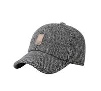 NOTRYA Winter Baseball Cap with Ear Muffs, Adjustable Warm Baseball Cap for Man, Winter for Men Outdoor Hat Winter Cap (One Size,Light Gray)