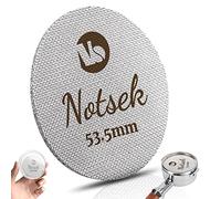 NOTSEK Dalle de 54 mm pour porte-filtre de 54 mm, avec boîte de rangement en acrylique, réutilisable, 1,7 mm d'épaisseur, 150 μm, en acier inoxydable 316L, écran de douche inférieur