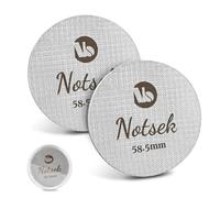 NOTSEK Puck Screen 58 mm Lot de 2 espressosil de 1 mm / 1,7 mm d'épaisseur pour porte-filtre, 150 μm en acier inoxydable 316 écran à rondelle de café 58,5 avec boîte de rangement en acrylique