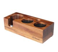 NOTSEK Station tamper 58 mm en bois pour porte-filtre 58 mm - Station de tamper en noyer pour machine à café expresso Barista Accessoires