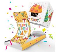 Notta&Belle FEEL LOVE EVERY MINUTE «BOUM!» Carte Anniversaire Explosion Confettis (Explosive Party) - Happy Birthday, Carte de Voeux