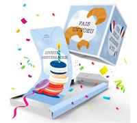 Notta&Belle FEEL LOVE EVERY MINUTE «BOUM!» Carte d'anniversaire Explosion Confettis - Carte Surprise Drôle et Originale, Blague Idée Prank pour Homme ou Femme
