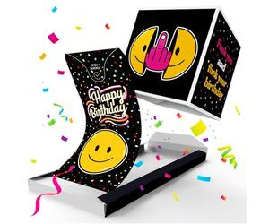 Notta&Belle FEEL LOVE EVERY MINUTE «BOUM!» Carte d'anniversaire fck your bday Explosion Confettis, Carte de Voeux