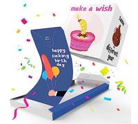 Notta&Belle FEEL LOVE EVERY MINUTE «BOUM!» Carte d'anniversaire Fcking Birthday Explosion Confettis, Carte de Voeux