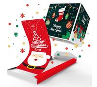 Notta&Belle FEEL LOVE EVERY MINUTE «BOUM!» Carte de Noël Surprise Explosion Confettis, Carte de Vœux Drôle et Originale, Idée Cadeau