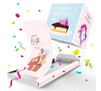 Notta&Belle FEEL LOVE EVERY MINUTE «BOUM!» Carte Joyeux Anniversaire Explosion Confettis (Style de luxe) Happy Birthday