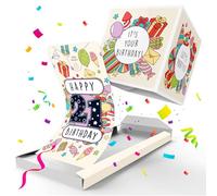 Notta&Belle FEEL LOVE EVERY MINUTE Carte Anniversaire Confettis Explosion (21 Ans), Carte de Vœux Humour Surprise Homme Femme