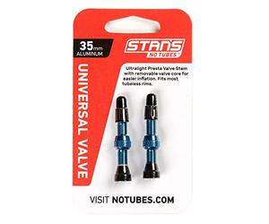 NoTubes Stan's 03300662 Valve Unisexe pour Adulte Bleu 35 mm