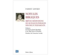 Notules Bibliques - Brèves Méditations De Quelques Passages Des Deux Testaments