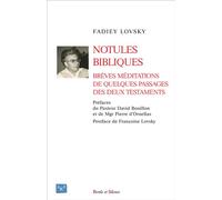 Notules bibliques Brèves méditations de quelques passages des deux Testaments - Fadiey Lovsky - Parole Et Silence Eds - broché - Essai