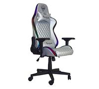 Noua Mao M9 RGB Chaise de Jeu PC de Bureau avec roulettes, accoudoirs 4D, Dossier et Hauteur réglable, Support Lombaire et appuie-tête, capacité de Charge de 150 kg, Argent