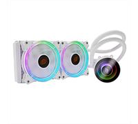Noua Siberus TR241 ARGB Blanc, Refroidissement liquide CPU, TDP 200 W, Infinity Mirror, 2 ventilateurs PWM ARGB Silencieux, Universal LGA 1200 115 x 1366 2066 AM5 AM4 AM3