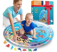 NouBaby® Tapis Eau Bebe Eveil Sensoriel XXL - Jeux Bebe 0-3 Mois Tummy Time - Tapis D Eau Bebe Aquarium - Tapis Eveil Bebe XXL - Jeux D Eveil Bebe 0-6 Mois - Cadeau Bebe