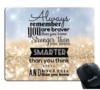 N'Oublie Jamais Que Tu ES Plus Fort, Plus Courageux, Plus Intelligent. Tapis De Souris Base en Caoutchouc Tapis Souris Portable Mouse Pad pour Bureau D'Études Travail 25X30Cm