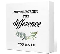 N'oubliez jamais la diff rence que vous faites Panneau en bois Panneaux en bois inspirants Panneaux en bois motivants pour bureau Cadeaux de reme