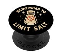 N'oubliez Pas de Limiter Votre consommation de sel : Funny Cute Vintage PopSockets PopGrip Adhésif