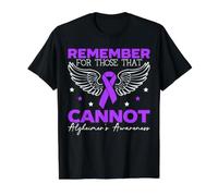 N'oubliez Pas Que Cela ne Peut Pas sensibiliser à la maladie d'Alzheimer T-Shirt Graphique avec Valeur, Homme, Noir, XL