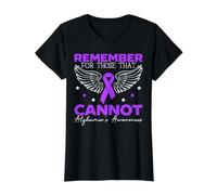 N'oubliez Pas Que Cela ne Peut Pas sensibiliser à la maladie d'Alzheimer T-Shirt Graphique avec Valeur, Femme, Noir, L