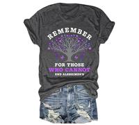 N'oubliez pas que pour ceux qui ne peuvent pas avoir de t-shirt de sensibilisation chemisier à manches courtes pour femme, gris foncé, M