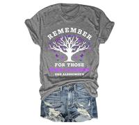 N'oubliez pas que pour ceux qui ne peuvent pas avoir de t-shirt de sensibilisation chemisier à manches courtes pour femme, gris, S