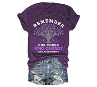N'oubliez pas que pour ceux qui ne peuvent pas avoir de t-shirt de sensibilisation chemisier à manches courtes pour femme, lilas, XL