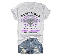N'oubliez pas que pour ceux qui ne peuvent pas avoir de t-shirt de sensibilisation chemisier à manches courtes pour femme, Blanc., M