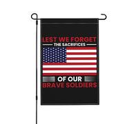 N'Oublions Jamais Les Sacrifices Drapeau De Jardin Avec Œillets Drapeau De Cour Double Face Bannière Pour Chambres Dortoirs Intérieure 30X45cm