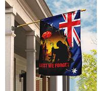 N'Oublions Pas. Souvenons-Nous Des Vétérans Du Memorial Day En Australie. Drapeau De Jardin Ésistantes À La Décoloration Drapeaux De Vacances Durable Drapeaux De Pirate Décoration S