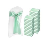 Noud de Chaise en Satin 17x275cm Couture Exquise pour Une Réutilisation 100PCS Vert