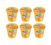 Nouilles Buldak Ramen au goût fromage - 6 portions de nouilles en bol, avec agitateur de poulet piquant de la marque Samyang