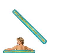 Nouilles de piscine gonflables - Bâton de confettis en vinyle rose transparent de 122 cm, bouée de natation épaisse portable pour piscine, géants bûches gonflables scintillantes | Tapis de natation