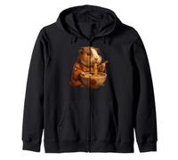 Nouilles drôles Ramen Kawaii Neko Amoureux des cochons d'Inde Sweat à Capuche