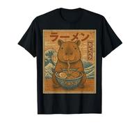 Nouilles japonaises drôles Kawaii Ramen Capybara Mangeant des Ramen T-Shirt