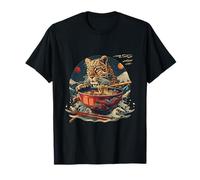 Nouilles japonaises léopard Ramen Moon Mount Fuji T-Shirt