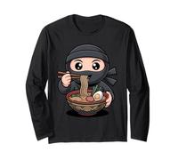 Nouilles japonaises Mangeant des Ramen Mangeant des Ninja Mignons Manche Longue