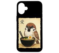Nouilles japonaises Ramen Sparrow Kawaii Anime Food Japan Otaku Nouilles Coque pour iPhone 16 Plus
