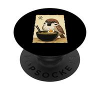 Nouilles japonaises Ramen Sparrow Kawaii Anime Food Japan Otaku Nouilles PopSockets PopGrip Adhésif