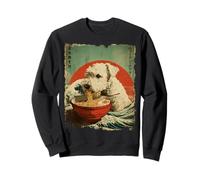 Nouilles japonaises Vintage en Forme de Chien Terrier blé Sweatshirt