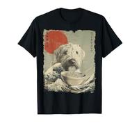 Nouilles japonaises Vintage en Forme de Chien Terrier blé T-Shirt