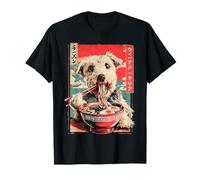 Nouilles japonaises Vintage en Forme de Chien Terrier blé T-Shirt