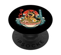 Nouilles Ramen Berger Allemand Japonais Ukiyo-e Kawaii Art PopSockets PopGrip Adhésif