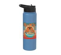 Nouilles Ramen Gros Chat Mignon Kawaii Anime Art Japonais Stainless Steel Insulated Water Bottle