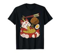 Nouilles Ramen Japonaises Kawaii Kitsune Renard Folklore T-Shirt