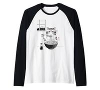 Nouilles Ramen rétro japonaises Fuji Ramen Cat Manche Raglan